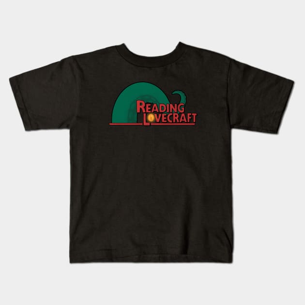 Reading Lovecraft Kids T-Shirt by Queenmob